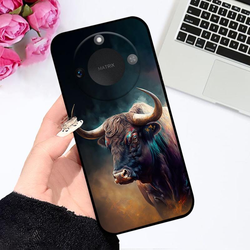Case For Honor X9c Smart 5G Soft Silicone TPU Phone Cover For Huawei Honor X60 Protective Fundas Bumper Cartoon Color Painted