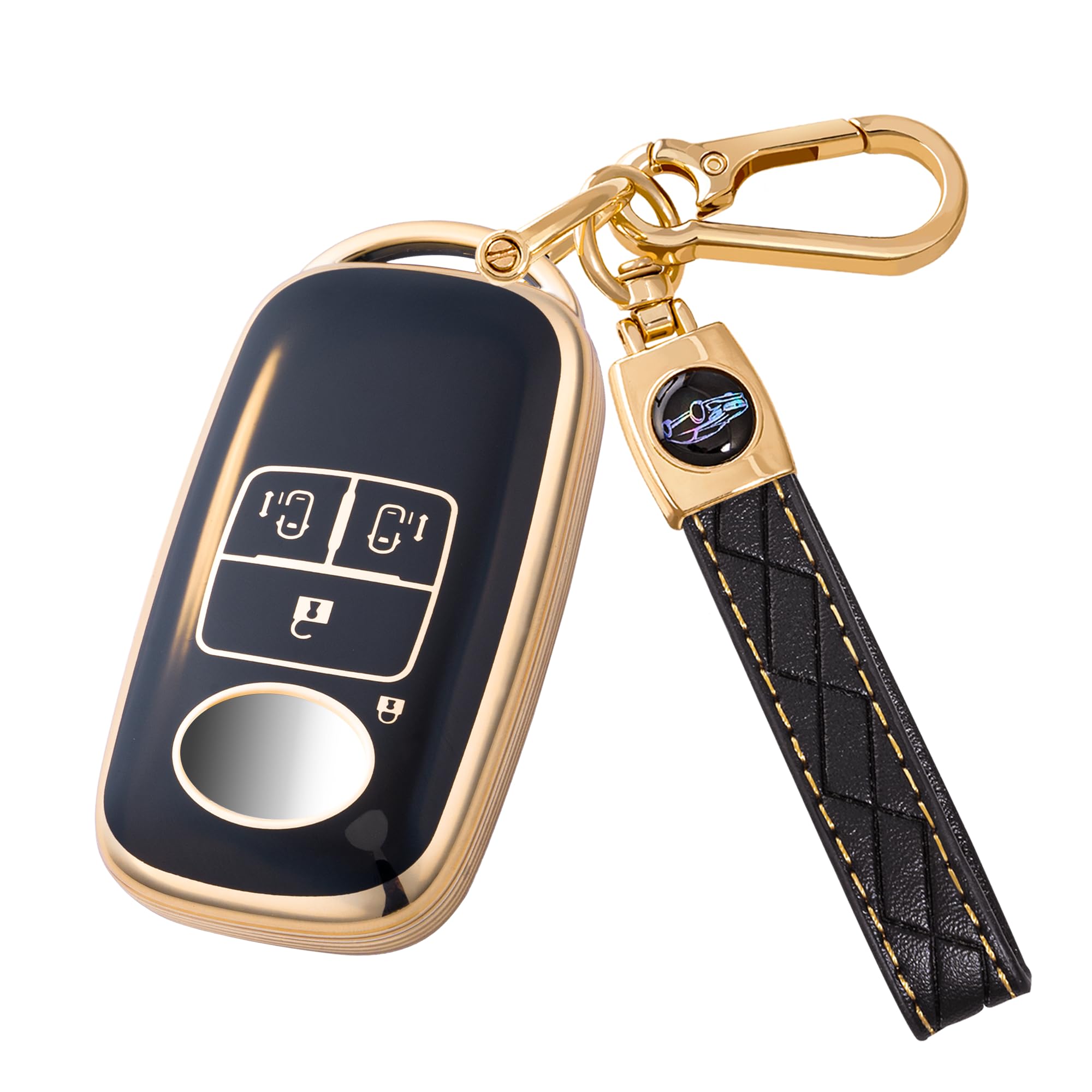 

[Унхоке] Чехол для ключа Daihatsu Rise, Rocky, Чехол для ключа New Taft, Roomy, Чехол для смарт-ключа, чёрный