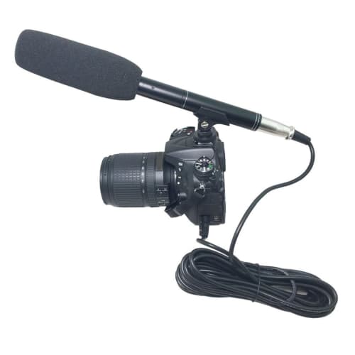 TOPINCN XLR Shotgun Microphone for DSLR Cameras, TV News Reporter Interview Microphone