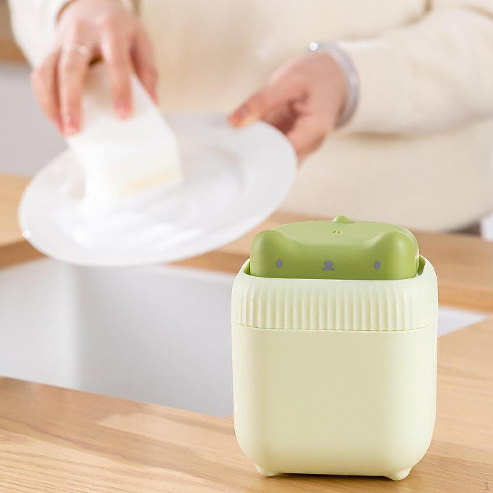 

Диспенсер для мыла с держателем для губки для кухни, отдельно стоящий флакон-дозатор жёлтый