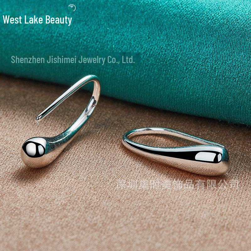 Silberne Wassertropfen-Ohrclips für Damen – West Lake Beauty Schmuckzubehör