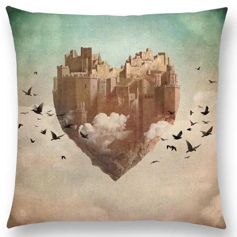 Neu Elegante Dame Liebliches Mädchen Shakespeare Stücke Fantasy Malerei Herz Frei Wunsch Meer Kissenbezug Sofa Wurfkissenbezug