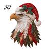 Eagle Themed Home Ornament Patchwork DIY Kit, Christmas Fabric Art Halloween Sewing Kit Patriotic Craft for Handmade Wall Decor Relaxing Crafting