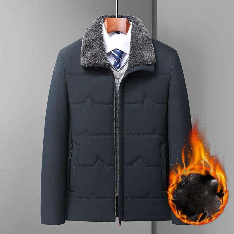 

Новая мужская зимняя теплая деловая куртка, уличное ветрозащитное пальто с несколькими карманами для мужчин, утепленные куртки с флисовой подкладкой, модная повседневная одежда 5XL синий
