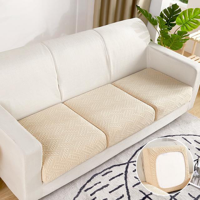 Jacquard Living Sofa Cushion Seat Cover Anti -Dust Tight Wrap Furniture Protector For Pets Kids Family Room Protective Slipcovers 1 /2 /3 /4 Seaters