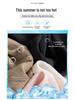 Women's Summer 2024 High-Waist Drape Pants Skirt - Ice Silk & Cotton-Linen Blend with Elastic Waist and Straps
