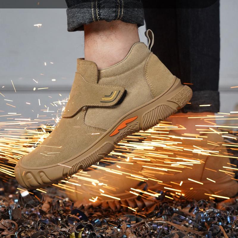 Construction Industrial Shoes Puncture-Proof Safety Shoes Men Steel Toe Anti-smash Work Shoes Anti Scald Welding Boots Men Shoes