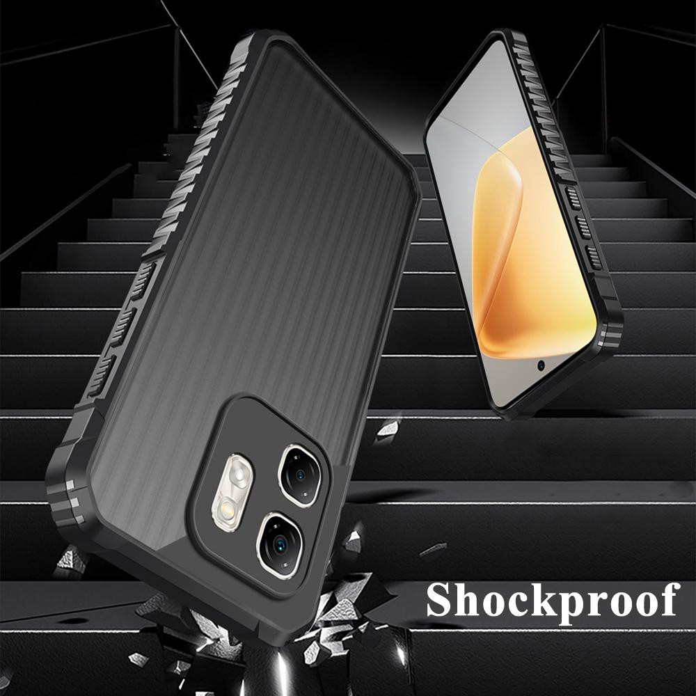 KEYSION Heavy Duty Shockproof Phone Case for Infinix Hot 50i Soft Silicone+PC Translucent Matte Back Cover for Infinix Smart 9