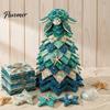 Educational Ocean Crafting Kits 2PCS DIY Quilted Sewing Christmas Tree Kit, Whale+Crab/Turtle+Octopus Marine Theme, Artistic Party Activities for Kids