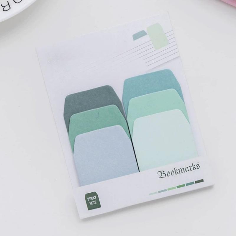 60 Sheets Per Book Solid Color Sticky Notes Information Notebook Notes Stationery Memo Bookmark Notebook School Supplies