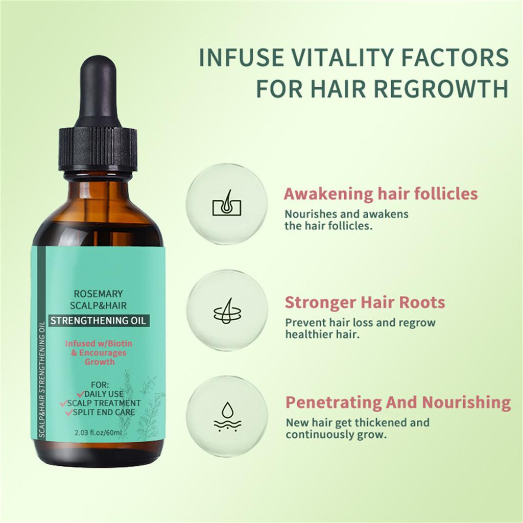 Mint Scalp & Hair Strengthening Oil For All Hair Types W/Biotin 60ml