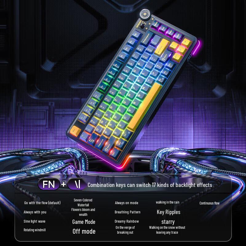 AOC GK655 Triple-Mode RGB Hot-Swappable Mechanical Keyboard