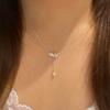 Galaxy Bright~ Zircon Pearl Pendant Necklace Light Luxury Premium Clavicle Chain Exquisite Design Neck Chain Women's