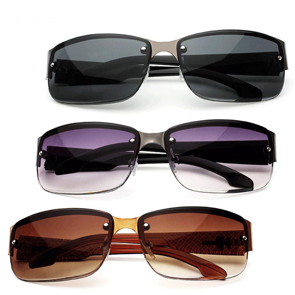 New Men's Sunglasses Men's Metal Frameless Copy-piece Sunglasses Square Riding Sunglasses