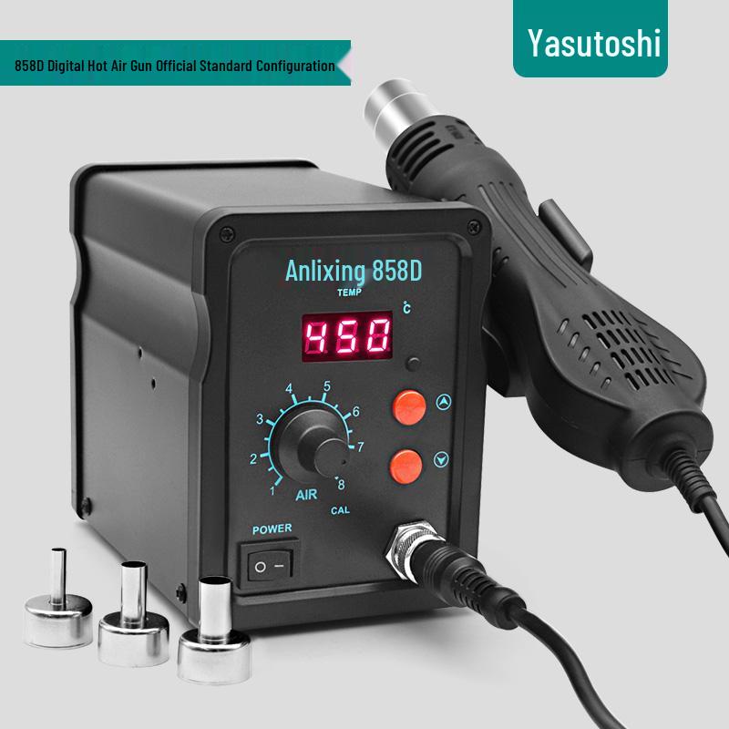 Anli Xin 878D/858D Hot Air & Soldering Station Combo for Lead-Free Mobile & PC Welding