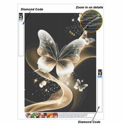 Diamond Painting Kit for Adults DIY Butterfly Sparkling Art Canvas for Relaxing Craft Home Wall Decor and Creative Handmade Gift Idea