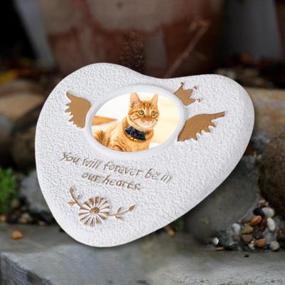 Piatră Memorială Pisică Câine Piatră Funerară Ciment Semn Cimitir Accesorii pentru Decor Raft Rezistent la Intemperii