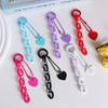 Sweet Cartoon Cute Heart Shaped Keychain Pendant Creative Chain Key Ring  Bag Hanging Decoration Accessories Gifts