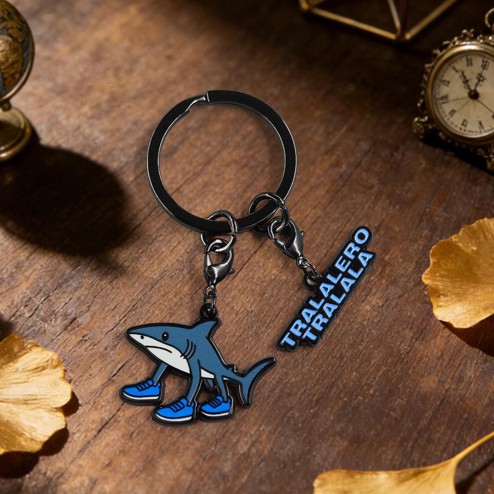 Shark Ocean Animal Design Keychain: Unique Bag Charm & Cute Pendant