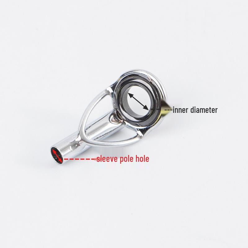 Stainless Steel Anti-Tangle Surf Rod Tip Guides with Ceramic Inserts for DIY Fishing Rod Modifications