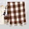 Autumn and winter temperament imitation cashmere plaid scarf men's and women's winter cold-proof and warm scarf