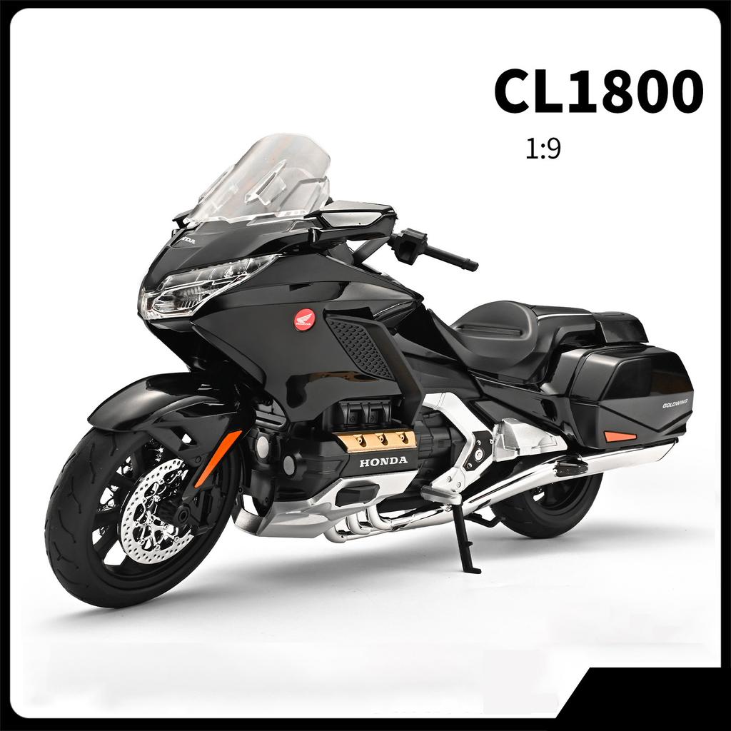 1/9 Honda Gold Wing Tour GL1800 Alloy Die Cast Motorcycle Model Vehicle Collection Sound and Light Off Road Autocycle Toys Car