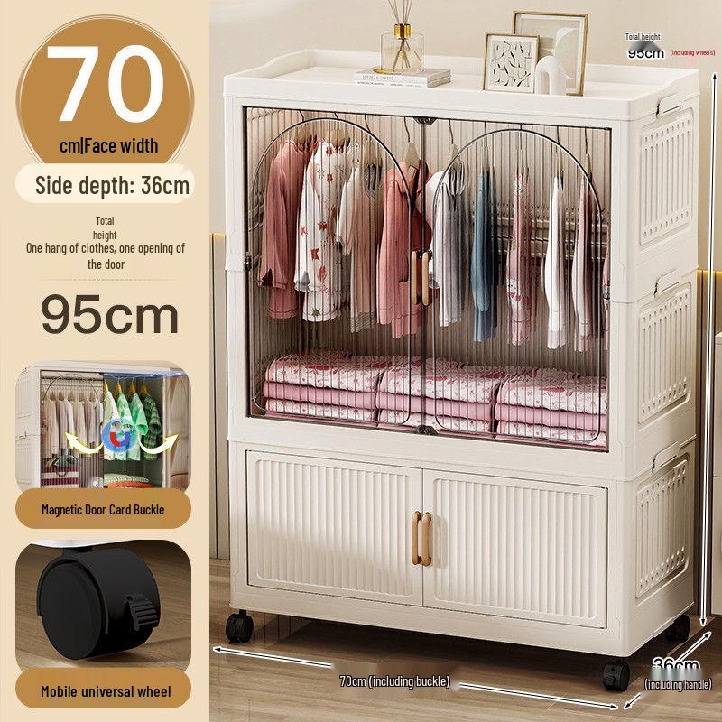 Foldable Wall-Mounted Baby Wardrobe & Multi-Layer Storage Cabinet