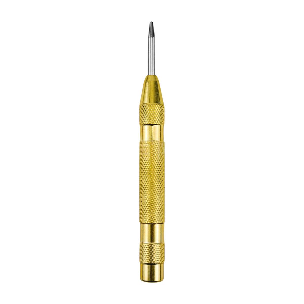 Spring Loaded Center Punch Tool with HSS Steel Tip for Precision Marking and Emergency Escape