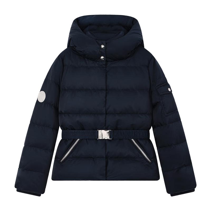 ELLE KIDS Goose Down Hooded Belted Puffer Jacket 160