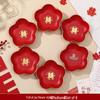 Wedding & Engagement Fruit and Candy Plate - Elegant Red Ornament for Living Room