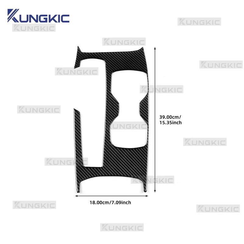 Real Soft Carbon Fiber For Honda Accord 10th Gen 2018     LHD Car Gear Shift Panel Sticker Interior Accessories