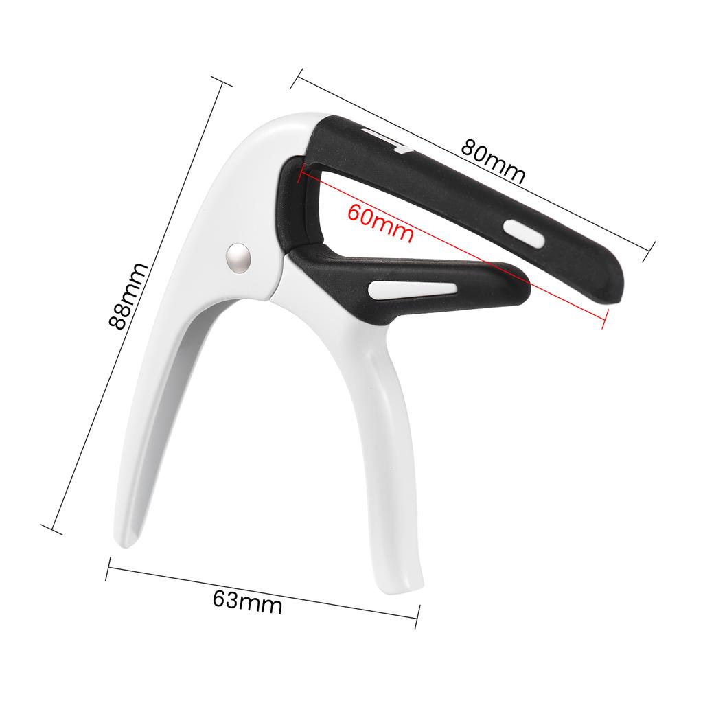 Portable Zinc Alloy Guitar Capo Professional Guitar Tone Changer with Guitar Pick for Acoustic