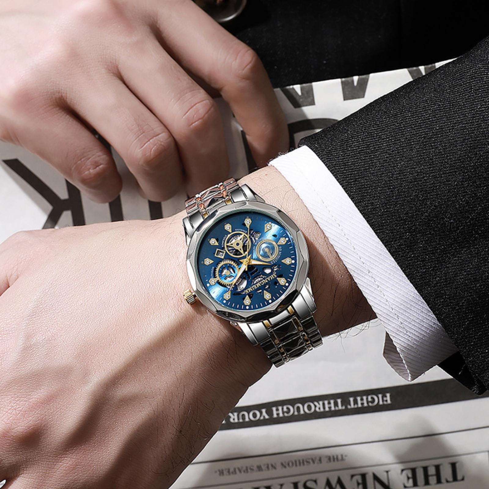 

Мужские водонепроницаемые светящиеся наручные часы-будильник для бега One Size