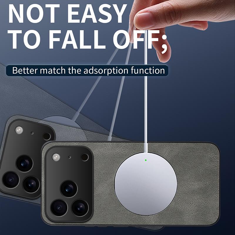 For iphone 17 Magnetic Protector Phone Case For iphone 17 Pro Max Sheepskin Leather Soft Shockproof Cover For Iphone 17 Air Case