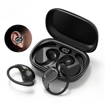 Słuchawki Bluetooth 5.4 z zaczepem na ucho Słuchawki bezprzewodowe TWS HiFi Stereo Wodoodporne Zestawy słuchawkowe Wyświetlacz LED Długi czas czuwania Dotykowe Słuchawki