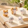 Display Box Collectibles 2Pcs Mini Dog Figurines Cute Resin Puppy Miniature Animal Figures Small Adorable Statue Decorations Ornaments for