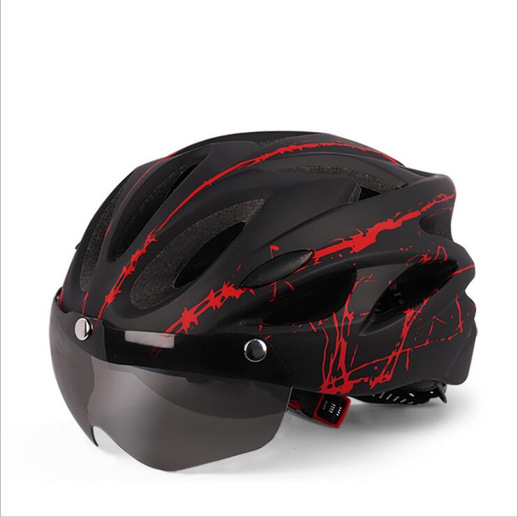 Cycling Helmet with Goggles for Men and Women Bicycle Ultralight Helmet Equipment