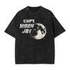 Vintage Washed T Shirt Copy Moon Joy Cotton Tshirts Artemis Ii Hippie Tee Shirt For Male Summer Y2k Funny Casual Clothes