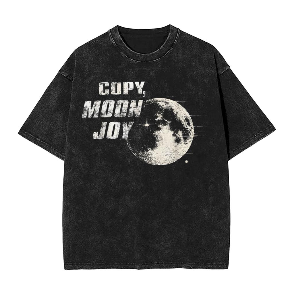 Vintage Washed T Shirt Copy Moon Joy Cotton Tshirts Artemis Ii Hippie Tee Shirt For Male Summer Y2k Funny Casual Clothes