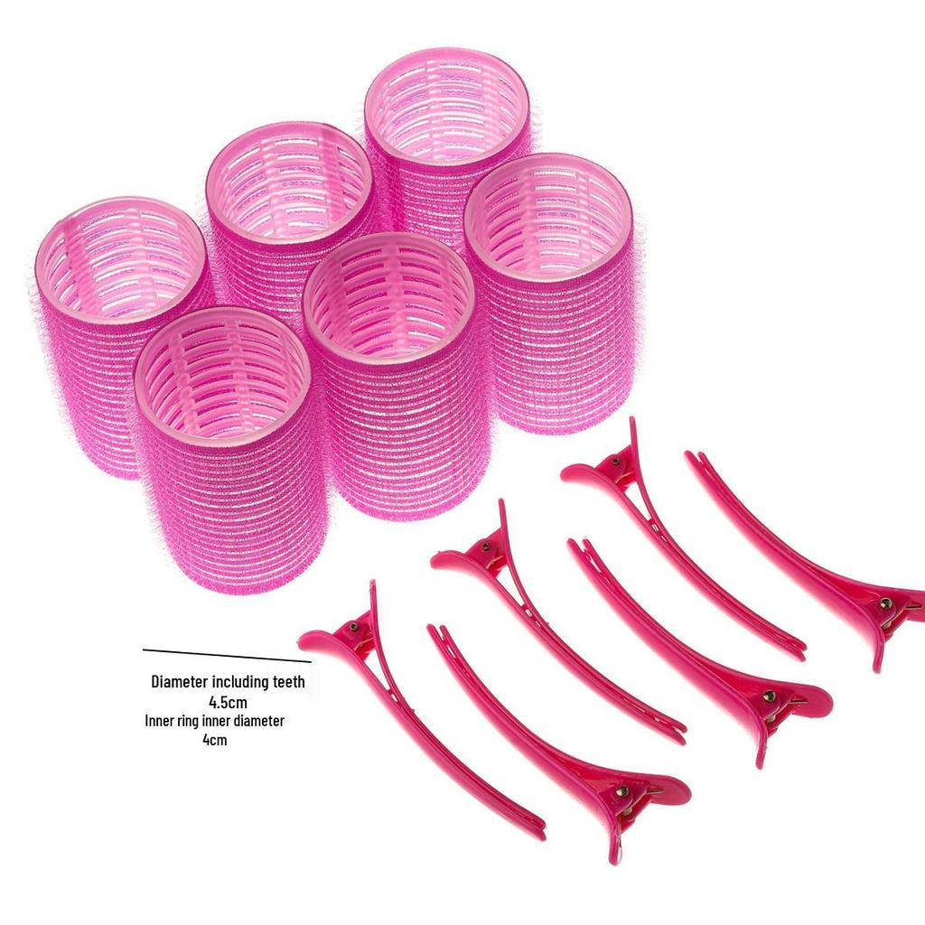 Grenzüberschreitendes Haarstyling-Set: Magischer Lockenstab & Selbstklebende Haarwickler mit Klammern