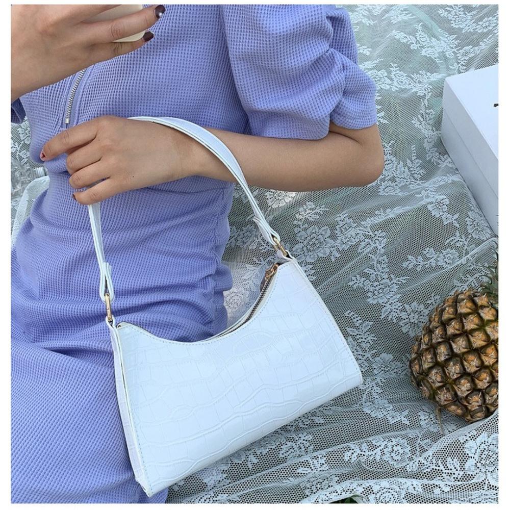 Retro Casual Kadın Tote Omuz Çantaları Kadın Deri Düz Renk Çanta Moda Çanta için