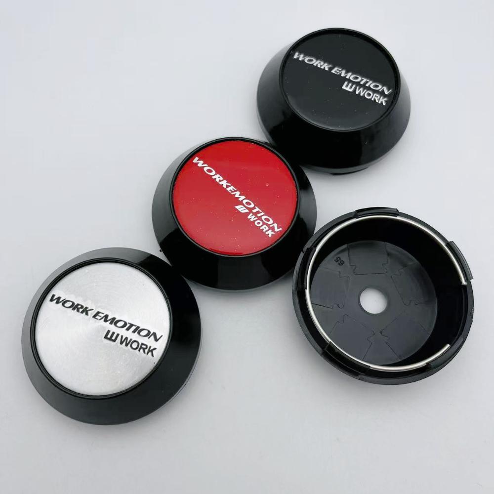 4pcs 60mm 64mm 65mm 68mm 69mm W Work Emotion Logo Badge Car Wheel Center Caps High Cap Wheel Hubcaps Rim Cover Car Accessories