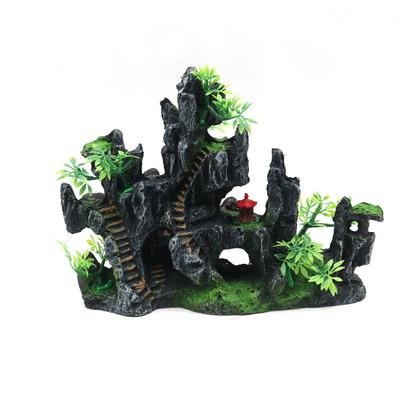 Aquarium Fish Tank Decoration Resin Aquarium Rockery Mountain Decoration Aquarium Landscape Ornament for Fish Tank Aquarium