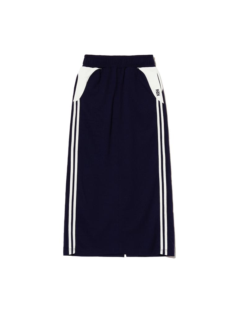 Gijun Football Jersey Long Skirt Navy Ivory