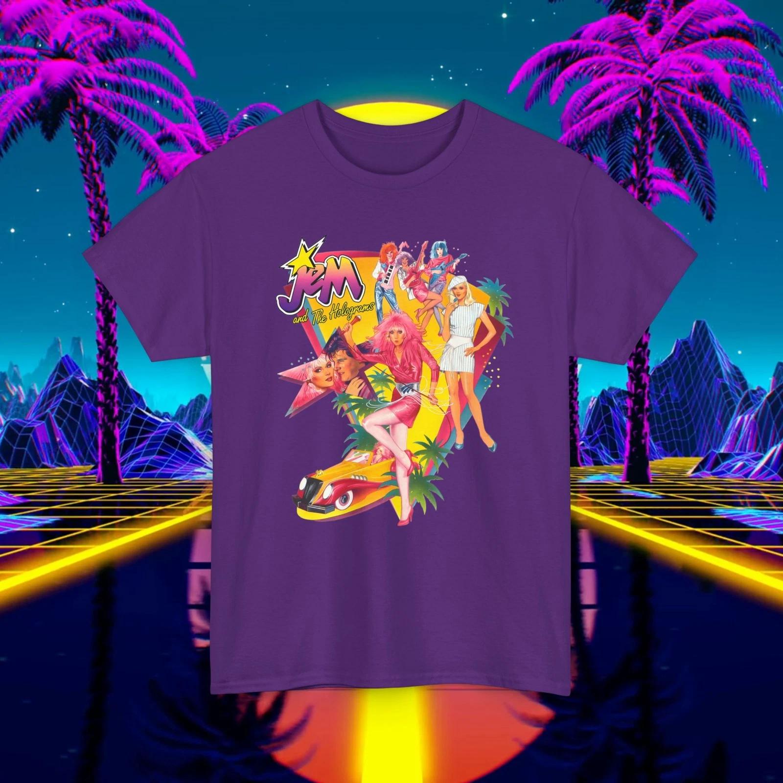Custom Jem and the Holograms T-Shirt 80s Vintage Art Unisex Tee Cartoon doll 3XL