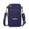 Mobile Phone Bag Women's Crossbody Mini Bags Fashion Solid Color Coin Bag Neck Hanging Shoulder Bag 3 Layer Wallet