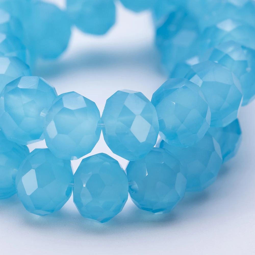 4 6 8 mm Rondell Kristallpärlor Fasetterade Porslinsglas Pärlor Lösa Avståndspärlor för Smyckestillverkning Handarbete Armband Halsband