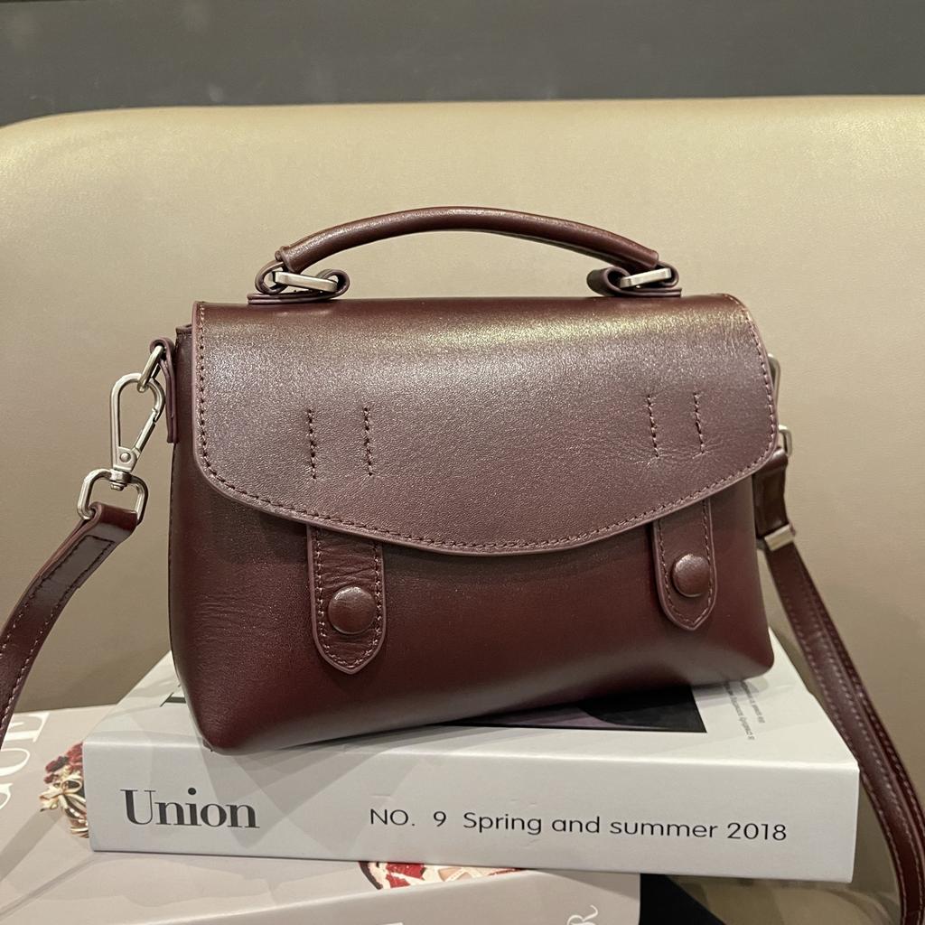Women's genuine leather bag 2025 new casual underarm bag cowhide retro messenger versatile one-shoulder women's bag premium sense