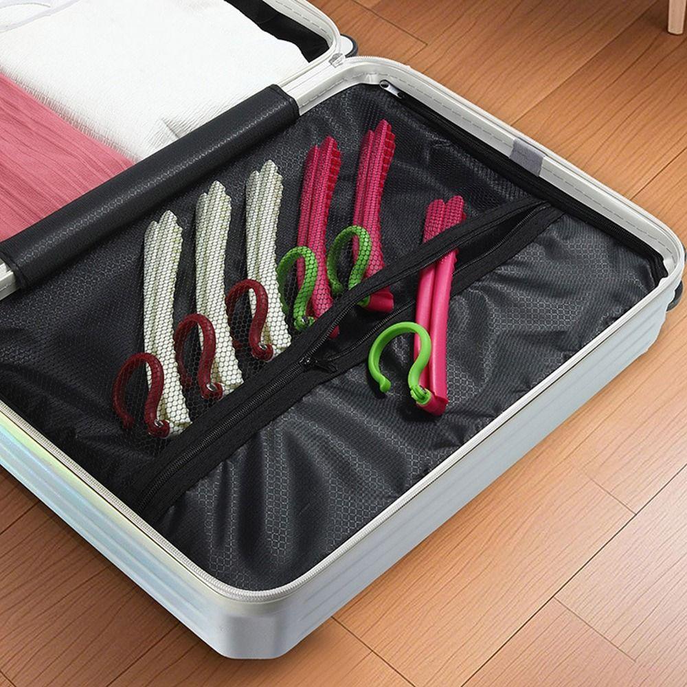 10Pcs Anti-Slip Folding Clothes Hangers Rotatable Clothes Holders Clothes Drying Rack  Wardrobe