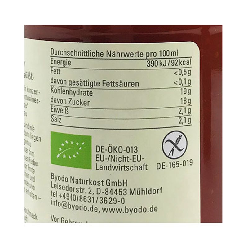 Byodo Sugar-Free Tomato Ketchup 500ml